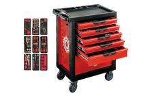SERVANTE 133 OUTILS - PROLINER ROUGE 6 TIROIRS thumbnail